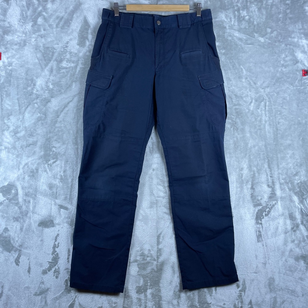 5.11 Tactical Series Pants Mens 32x32 Blue Cargo Ripstop Workwear Trousers 74369